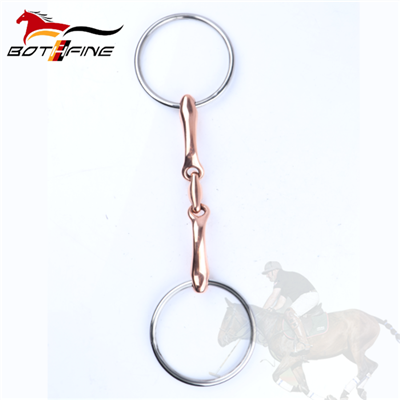 Tembaga mulut bujur link longgar snaffle cincin